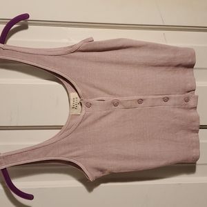 Light pink button up tank top